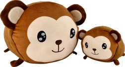 Set peluche singe maman et bébé – 20 et 40 cm