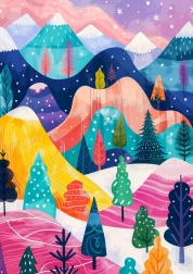 Puzzle Palette d'hiver 1000 pièces