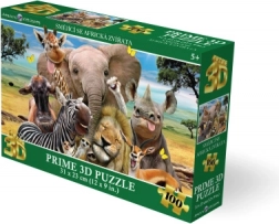 Puzzle 3D Animaux africains souriants 100 pièces