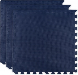 Tapis en mousse HUMBI 180×60, grands puzzles imperméables, sûr, 3 pcs, bleu foncé