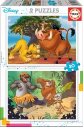 Puzzle Le Roi Lion et Le Livre de la Jungle 2x20 pièces