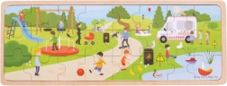 Puzzle en bois pour enfants Au parc