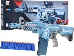 Fusil pour enfants argenté BLAZE STORM avec optique et 20 projectiles en mousse, 6+