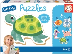 Educa baby puzzle animaux marins 5en1 (3–5 pièces)