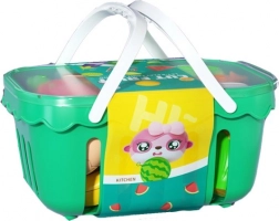 Panier avec fruits et légumes à découper