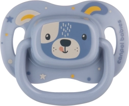 Sucette symétrique en silicone CUTE ANIMALS 0–6 mois, bleue