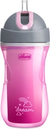Chicco gobelet isotherme sport avec paille 266 ml, bleu (14m+)