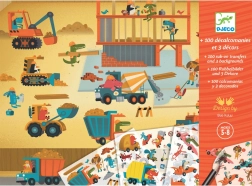 Set de transferts à frotter Voitures Djeco