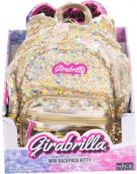 Sac à dos pour enfants GIRABRILLA chat doré à paillettes