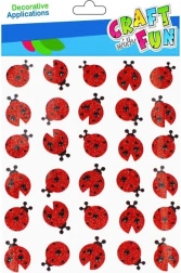 autocollants coccinelles à paillettes 30 pcs