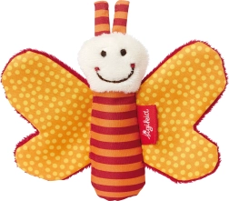 Sigikid premier doudou papillon avec effet froissé orange