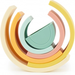 Arc-en-ciel pliable en silicone BIECO Tropical Vibes, 6 pièces