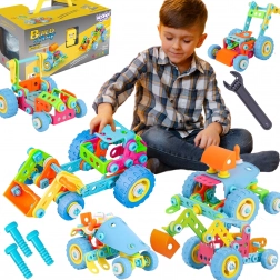 woopie jeu de construction véhicules 6en1 stem – set de construction créatif pour enfants