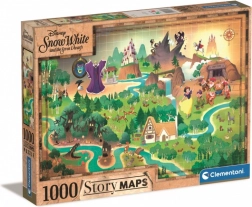 Puzzle 1000 pièces - Story Maps Blanche-Neige de Clementoni