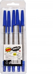 Lot de 5 stylos jetables – encre bleue