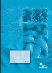 Cahier A5 blanc en papier recyclé, 20 feuilles – bleu