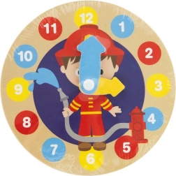 Ma première horloge en bois pompier 14 cm