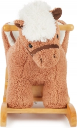 Cheval à bascule en peluche avec siège Bieco