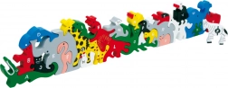 Puzzle en bois animaux avec lettres et chiffres