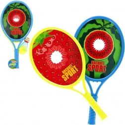 Raquettes de plage à motif fruité – set pour enfants