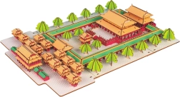Woodcraft puzzle 3D en bois Temple de Confucius