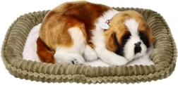 Chiot saint-bernard en peluche respirant