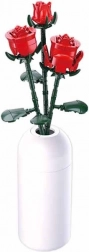 Sluban roses rouges en vase – jeu de construction Flowers