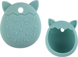 Étui en silicone pour Tamagotchi avec design de chat et teinte turquoise