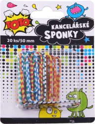 Trombone de bureau rayé 20 pcs, 50 mm