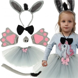 Costume d'âne pour enfants avec accessoires, 7 pièces