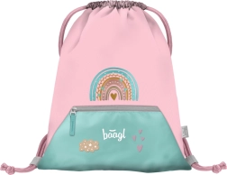 baagl sac avec poche arc-en-ciel rose