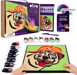 Okto peinture par numéros avec pâte – bouledogue 29 × 29 cm