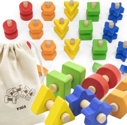Formes et vis colorées VIGA pour enfants