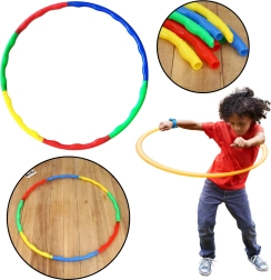 Hula hoop pliable et coloré avec picots de massage, 8 pièces