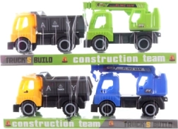 Set de véhicules de chantier avec chargeuse et grue