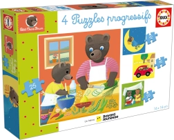 Educa puzzle Petit Ours Brun 4 en 1 (12–25 pièces)