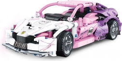 Kit de construction voiture de sport rose, 652 pièces