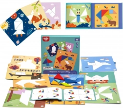 Puzzle tangram magnétique pour enfants 18 pièces TOOKY TOY
