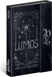 Agenda hebdomadaire magnétique Harry Potter Lumos 2026, 11 x 16 cm