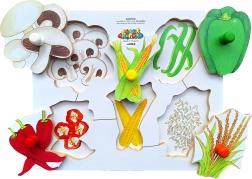 Puzzle en bois de légumes