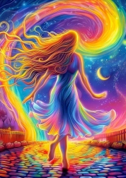 Puzzle Chemin coloré 1000 pièces