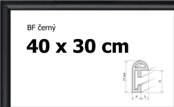 Cadre en plastique 40x30 cm noir