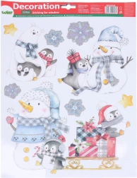 Décoration de fenêtre de Noël 41 × 29 cm