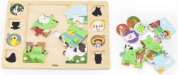 Puzzle en bois Viga sur plateau – associer les ombres, ferme