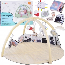 Tapis d’éveil éducatif avec arches et jouets suspendus