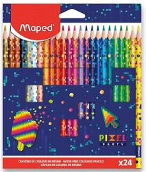 Crayons MAPED Pixel Party 24 pcs