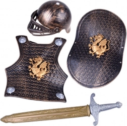 Armure de chevalier pour enfants avec casque, bouclier et épée