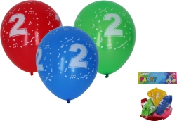 Ballons gonflables 30 cm avec le chiffre 2 – lot de 5 pièces