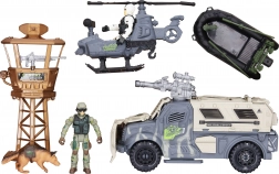 ensemble militaire avec figurines et effets lumineux et sonores 25 cm
