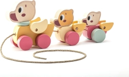 Chien à tirer pastel Cubika sur ficelle